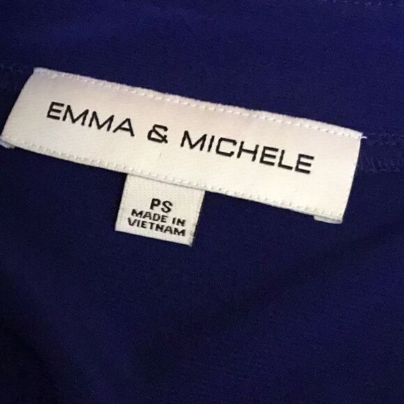 3/4 sleeve dress with belted waist in size PS in a royal blue color - Picture 13 of 16